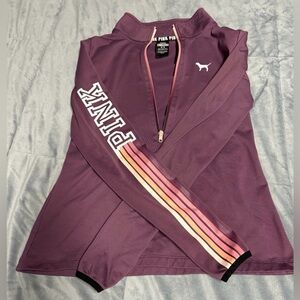 Victoria's Secret Pink Ultimate Deep Half Zip Pullover jacket size medium